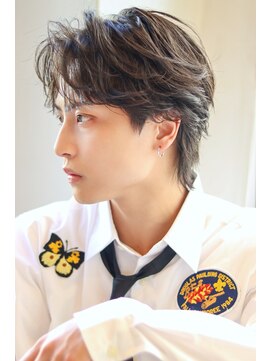 オーシャントーキョー サニー 原宿(OCEAN TOKYO Sunny) シースルーマッシュ韓国ヘアコンマフェザーパーマセンターパート