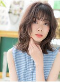 ★抜け感外ハネくびれヘアミディアムウルフカット20代30代★1