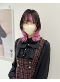 ピンク/デザインカラー/インナーカラー/ウルフカット