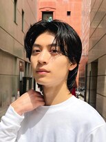 ガーデン 銀座(GARDEN)&nbsp;センターパート縮毛矯正フェザーパーマブルーブラック