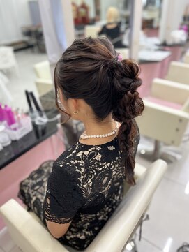 シーズン 大阪(SEASON) 【ヘアセット】編み込みアップヘア/結婚式/梅田駅
