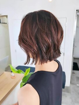 エイス 梅田 中津(Ace) 切りっぱなしボブ × ブラウンカラー