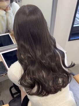 ロンドミラー 博多店(Lond Mirror) 大人ガーリーダークアッシュ20代30代40代ミディアムレイヤー