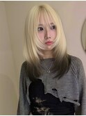 抜きっぱなしブロンドとエンドカラーブラック