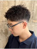 MEN’S/リバースセンターパート/ニュアンスパーマ/新宿