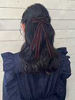 ルノン フィージュ(LUNON fieju)&nbsp;黒髪クラゲヘアーオリーブグレー小顔ココアベージュ