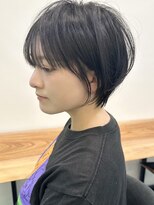 ビューエヒメ(VIEW EHIME)&nbsp;小顔カットショートボブ大人可愛いアッシュオリーブ