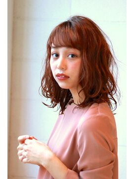 リンネ(Lin'ne) ふわふわウルフ/暖色系カラー/ミルクティーピンク/透明感