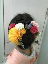 ナチュラル ヘア レイナ(Natural Hair REINA) ハカマでの 編み込みスタイル