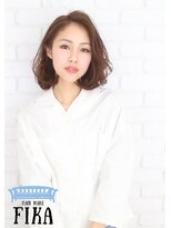 ヘアーメイクフィーカ(FIKA) 【FIKA　津田沼】アッシュベージュ×大人ゆるウェーブボブ