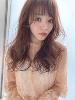ロングゆるふわ（耳かけ毛先パーマイメチェン）