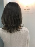 tuuli☆30代40代ペールベージュ切りっぱなしミディアム　46