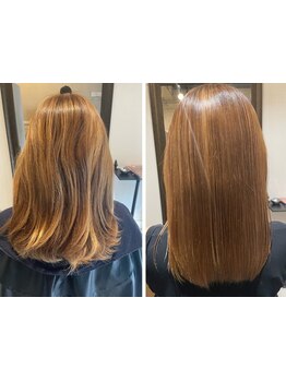 東広島では数少ない、ツヤ・柔らかさで評判の"ヒモーストレート"が出来る★ダメージレスで自然な仕上がり◎