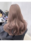 【SIGN レイヤーカット】ピンクベージュ