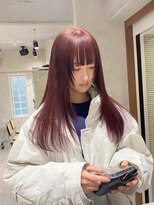 ハイプ(HYPE)&nbsp;【藤沢横浜】ブリーチなしダブルカラー/ワインレッド/レイヤー