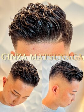 銀座マツナガ 浅草店 【髪質改善】ショートパーマ/アップバング/バーバースタイル