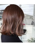 20代30代40代大人可愛いナチュラルボブ・ラベンダーベージュ