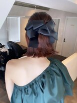 リボンハーフアップアレンジ　miwa