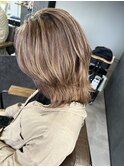 大人可愛いハイライトカラー