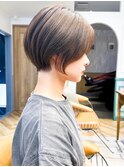 美髪×ブリーチなしダブルカラー前髪レイヤーショート[柏]