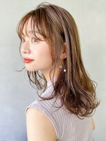 レア 表参道(L'ea)&nbsp;ミディアムヘア暗めカラーグランマッシュデザインカラー