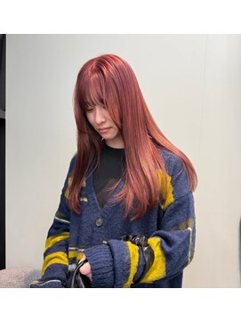 ユー(yew) ブリーチ無さピンクカラー