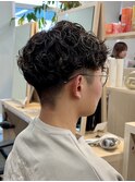 メンズカットツイストスパイラルパーマニュアンスパーマショート