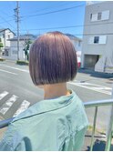 【奥山敬大】ミニボブ/グレージュカラー