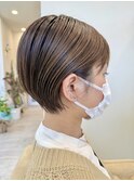 耳かけショートボブ/40代ショートボブ/40代ボブ/ヘッドスパ
