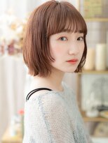 カバーヘア ブリス 上尾西口店(COVER HAIR bliss)&nbsp;大人ガーリーミルクティーピンクこなれボブTc2上尾20代30代40代