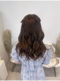 ハーフツインヘアアレンジ
