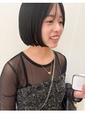暗髪ぱつっとボブ♪
