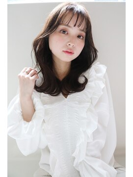 ルーチェココ(Lu'ce coco) 大人かわいいセミロング[切りっぱなしボブエアリーロング美髪]