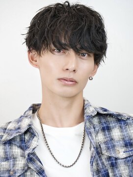 メンズマッシュパーマソフトツイストスパイラルショート