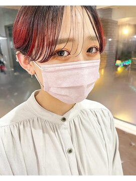 コール ネックス ザ サロン 表参道(COALL nex the salon) デザインカラー前髪あり小顔愛されマッシュショート
