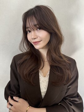 アース コアフュールボーテ 柏崎店(EARTH coiffure beaute) ナチュラルベージュ_ヨシンモリ_顔周りレイヤー_レイヤーカット