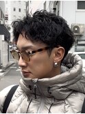MEN’S/リバースセンターパート/ニュアンスパーマ/藤沢美容院