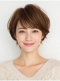 40代立体感ショートヘア