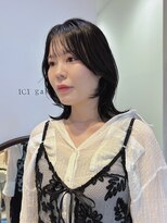 ヘアーアイストゥーレ(HAIR ICI TRE)&nbsp;ミディアムレイヤー　ロブレイヤー　ディープパープル　縮毛矯正