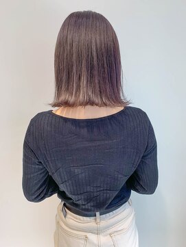テトヘアー(teto hair) bob(切りっぱなしボブ、ラベンダーアッシュ、外ハネボブ)
