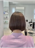 ラウンドボブ綺麗なライン艶髪髪質改善