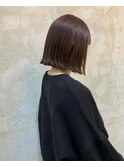 ウォームブラウンミニボブ
