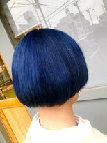 エヌアンドエー 草加店(N&A)&nbsp;大人ショート×髪質ケア#6 丸みショートボブ/ブルー/髪質改善