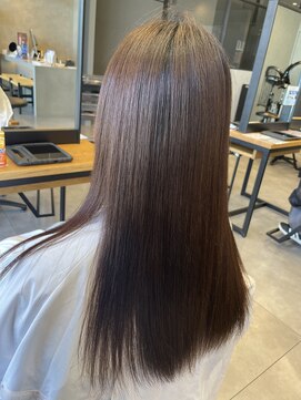 アチーブリス(achieve Liss) さらツヤ縮毛矯正☆マロンブラウン 艶髪ロング