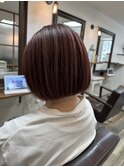 髪質改善カラー/切りっぱなしボブ/艶ボブ/トリートメント/