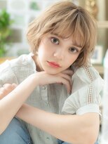 カバーヘア イヴ 戸頭店(COVER HAIR EVE)&nbsp;ハイトーンカラー小顔くせ毛風マッシュウルフh3戸頭20代30代40代