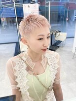 ブラウン(Brown)&nbsp;ベリーショート×ペールピンクカラー