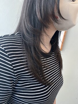 ヘアーループレル(Hair ruup Rell design works) レイヤー×オリーブグレー