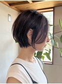 くびれショート/マロンブラウン/前髪なし