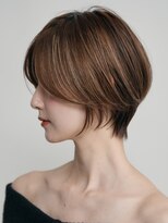 エリマ 横浜西口(elima)&nbsp;顔周りレイヤーカットくびれヘア切りっぱなしボブ大人ボブ30代